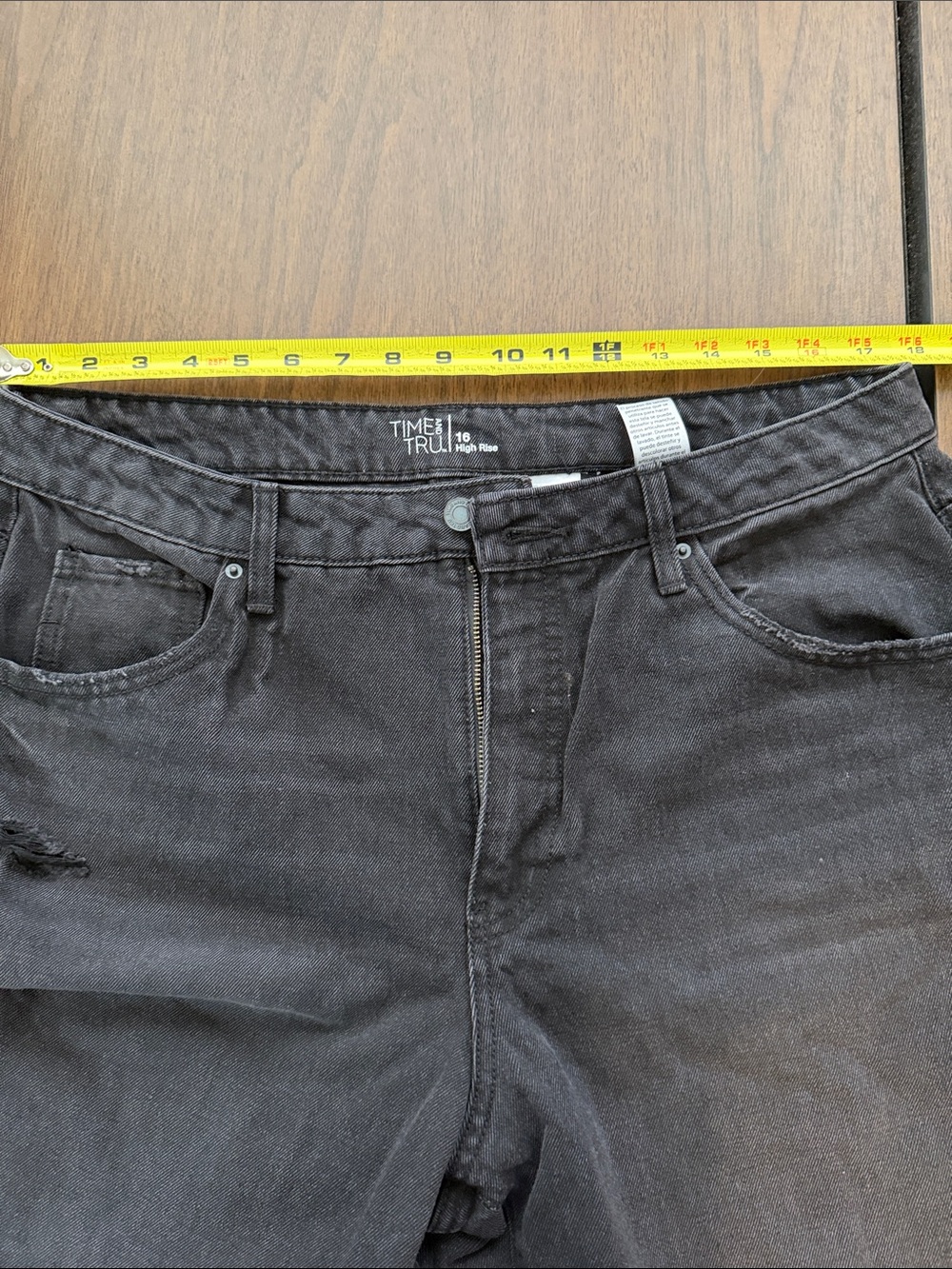 Time and Tru Black High-Rise Jeans